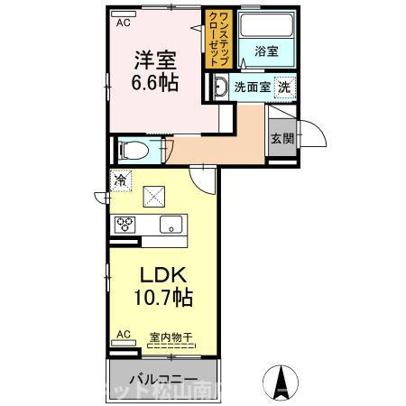 【間取り】 | プレジデント持田　B棟