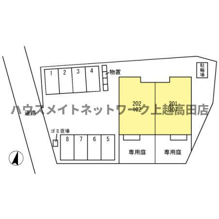 ハーモニーハイムの区画図|配置図