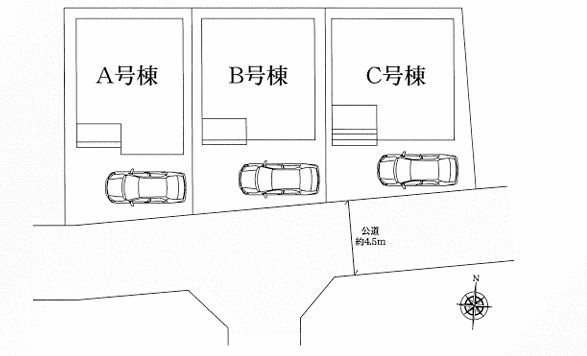 南区磯部新築戸建て　C号棟の区画図|区画図「南区磯部新築戸建て」