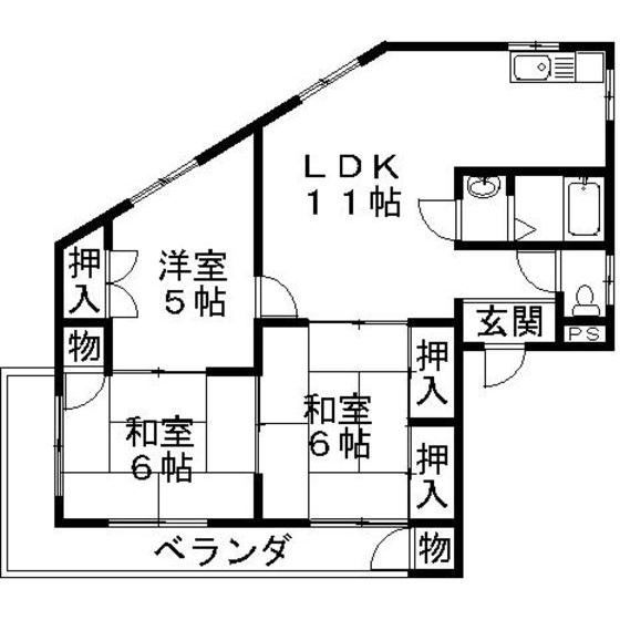 岐阜市今嶺１丁目のアパートの間取り