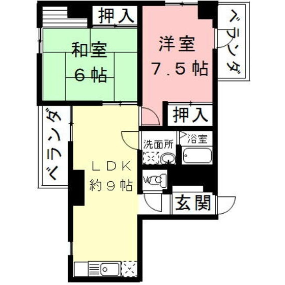 サン・アド・テシガワラの間取り