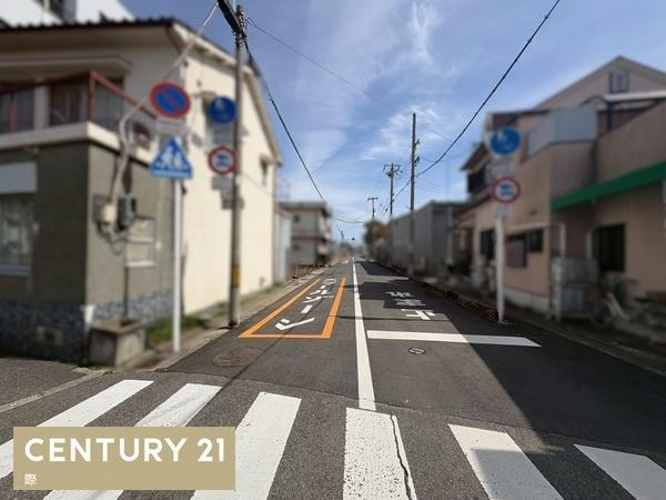 和歌山市中之島　土地（A・B号地）の前面道路含む現地写真
