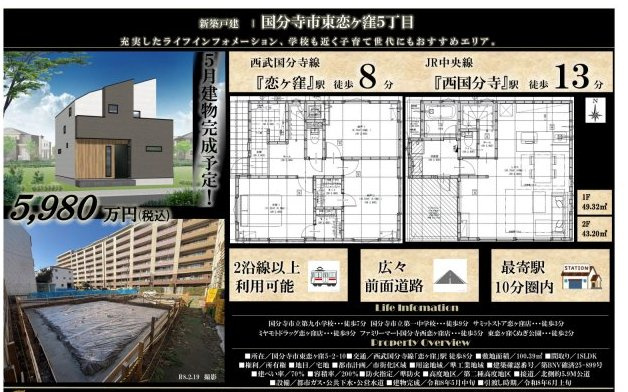 国分寺市東恋ヶ窪５丁目　Ｂ号棟のその他|〇本物件の売主が作成したＢ号棟の販売用図面です〇