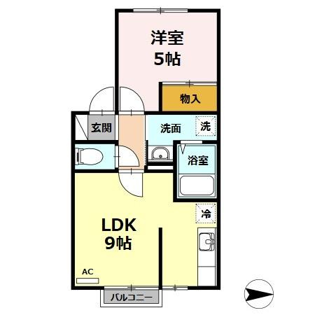 メゾンドール野添105の間取り