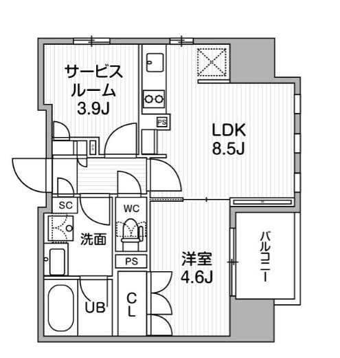 グランエール西日暮里NORTHの間取り