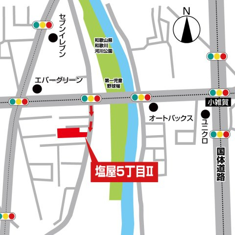 塩屋5丁目Ⅱ・新築戸建の地図