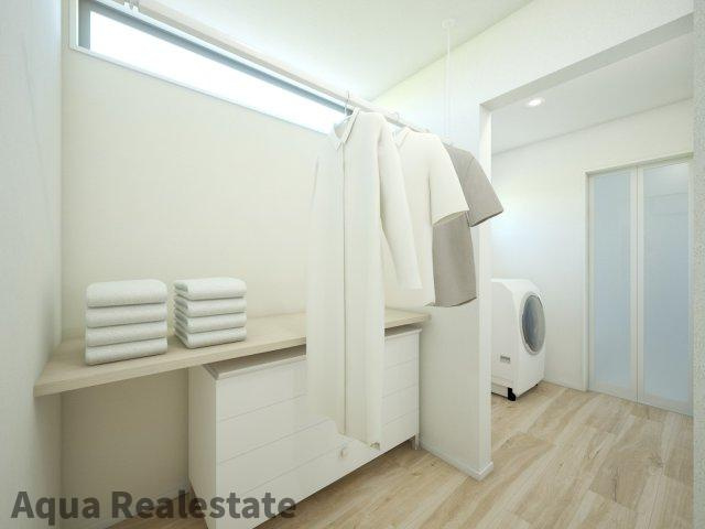 丸亀市飯野町西分の新築一戸建の洗面所|洗面所です