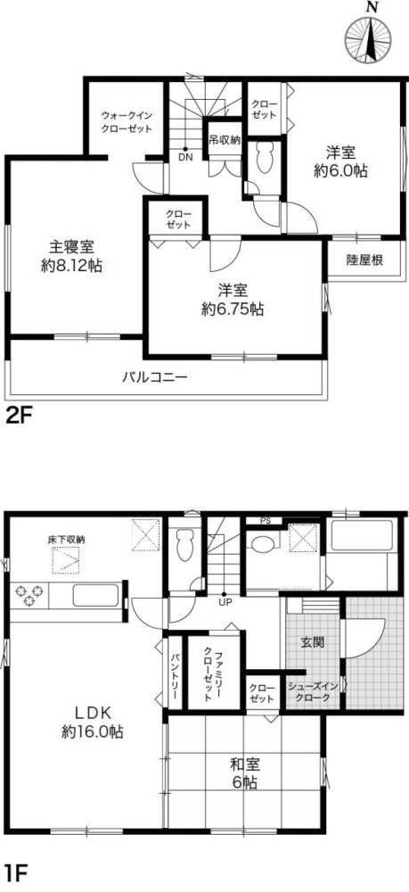 南国市緑ヶ丘3丁目-2期1棟- 新築戸建ての間取り|1号棟