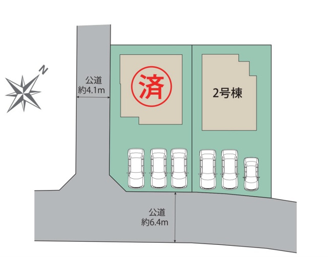 【区画図】 | 福岡市東区美和台5丁目1期　2号棟（全2棟）【仲介手数料無料・0円】 | 区画図です。2号棟