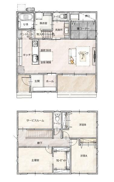 オリーブタウン原水駅東Ⅶ　の間取り