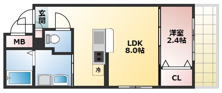 リアコート千里丘INORTHの間取り