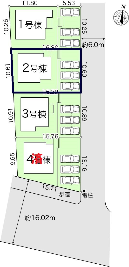 南国市緑ヶ丘3丁目-2期2棟- 新築戸建ての区画図|2号棟