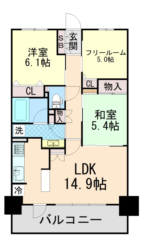 ニューライフ岡本の間取り