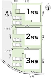 【省エネ住宅】高知市東城山町3期3棟　2号棟新築一戸建ての区画図|2号棟■建物価格3,198万円■土地面積120.8㎡■建物面積109.3㎡■3LDK