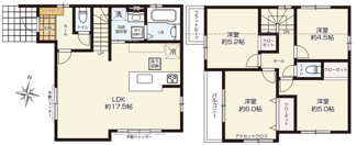 【間取り】 | 東久留米市小山9期　全1棟　1号棟 | 東久留米市小山9期　全1棟　1号棟