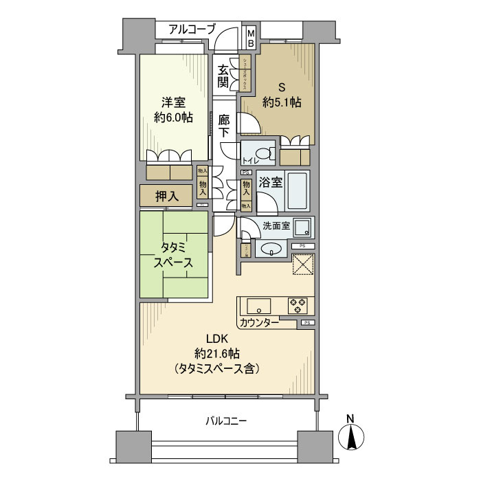 ＢＥＲＩＳＴＡ衣笠駅前壱番館の間取り
