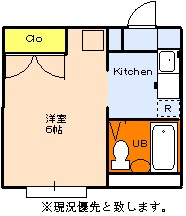 仙武会館の間取り|上下反転タイプです