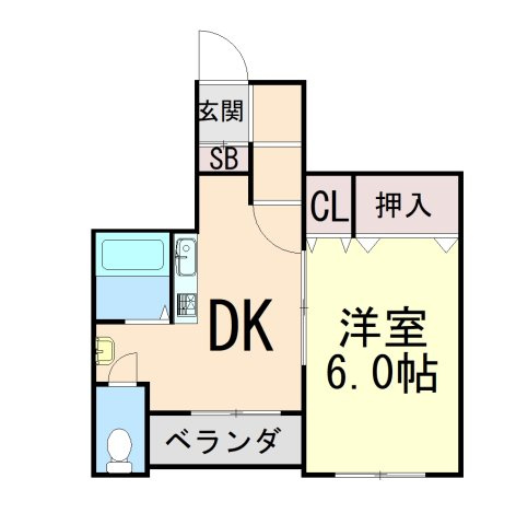 うえむらハイツの間取り