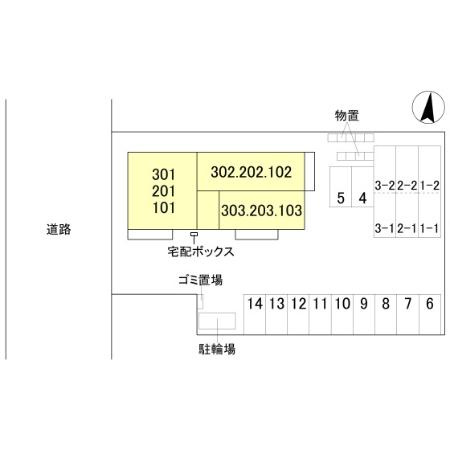 D-Regalo大願寺の区画図