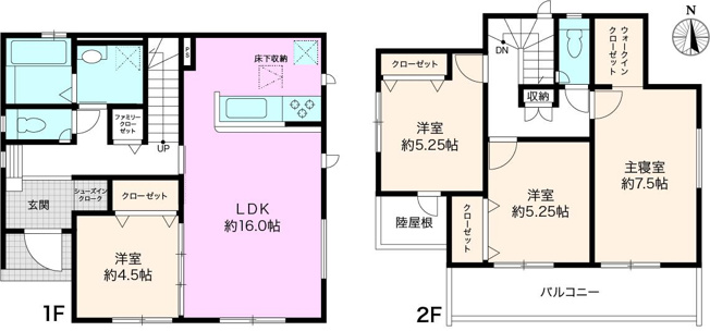 【間取り】 | 土佐市高岡町甲/１号棟