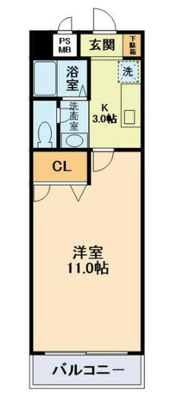 ＰＡ水前寺の間取り