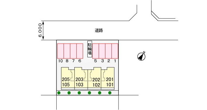 サニーヒル藤原台の駐車場