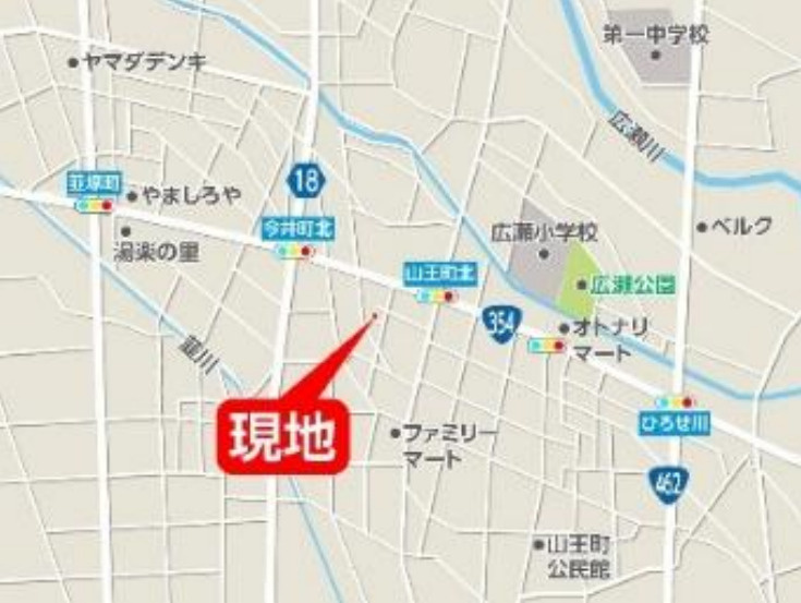 【中古】伊勢崎市山王町1期　４LDKの地図