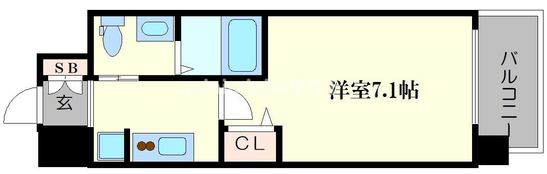 エグゼ天神橋の間取り