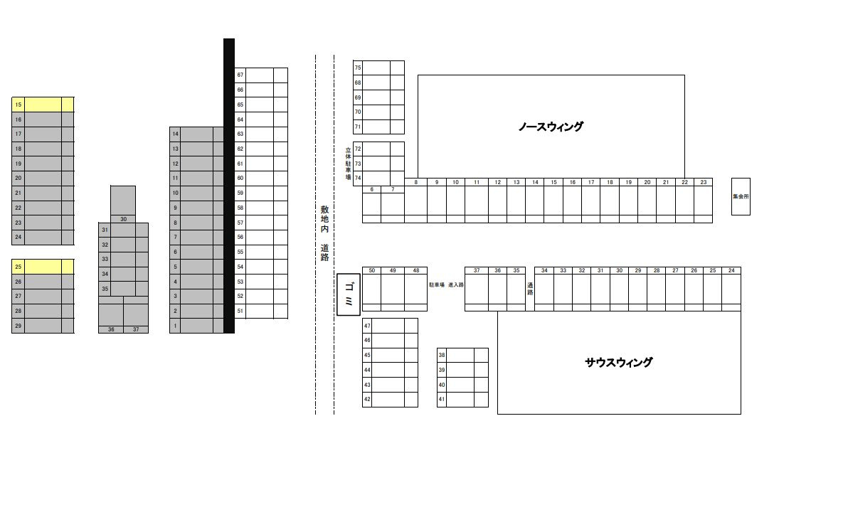 ガーデンフォレスト　ノースウィングの区画図