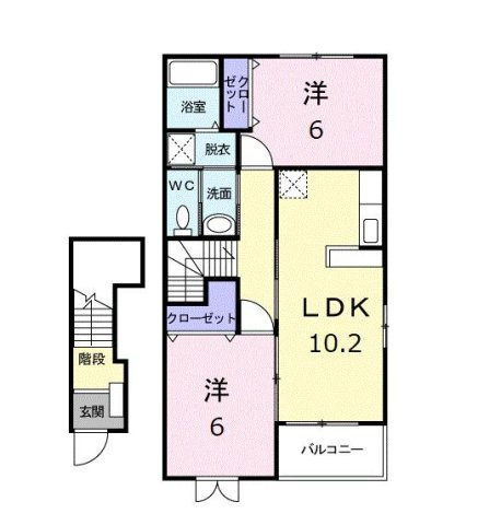 オーブリー金光　Ｃの間取り
