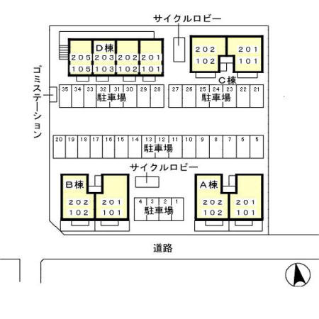アルシオーネDの区画図