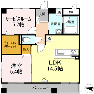 【間取り】 | サンタリオン | 2LDK