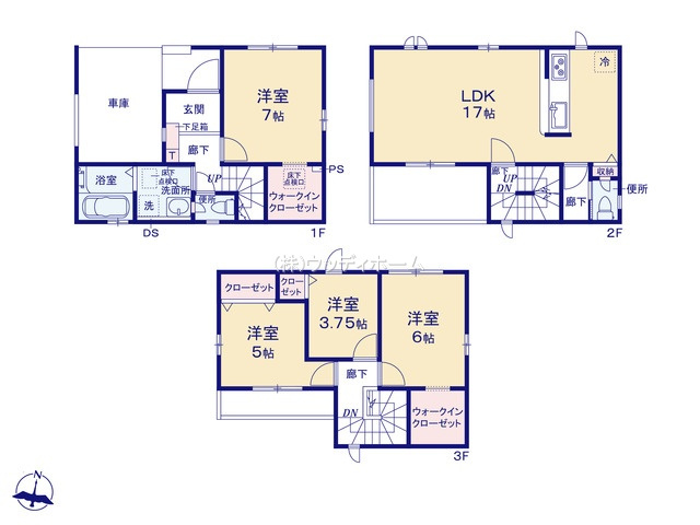 越谷市南越谷　新築一戸建て　3号棟