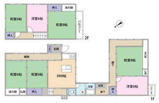【間取り】 | 呉市川尻町西三丁目　戸建