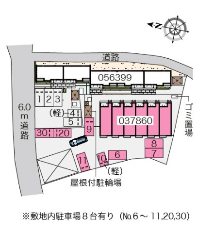 レオパレス河の駐車場