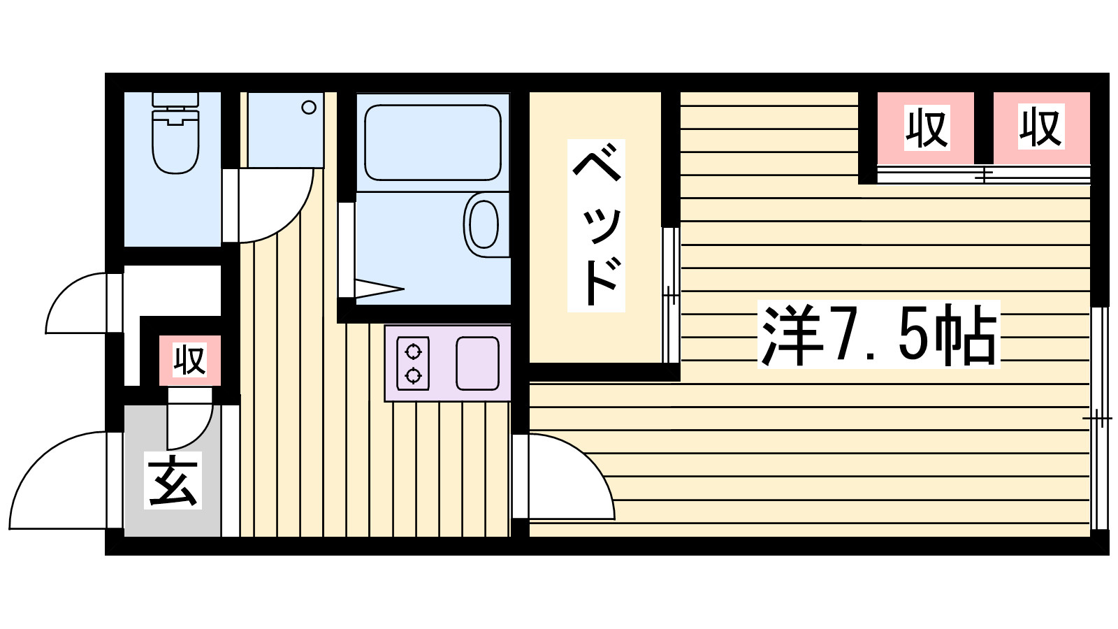 神戸市西区玉津町新方のアパートの間取り
