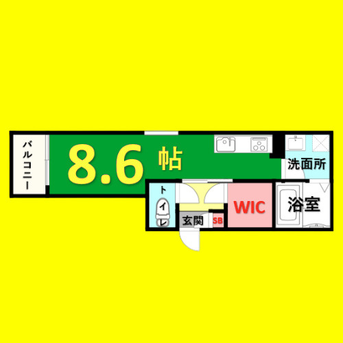 REGALEST金山　名古屋市賃貸　仲介手数料無料の間取り
