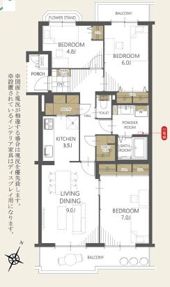 コンフォール学園緑が丘第2団地28号棟の間取り|間取り

