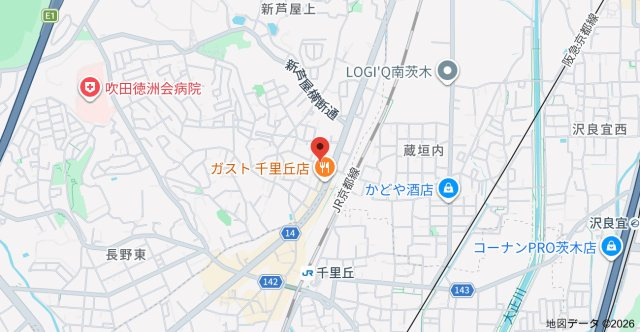 千里丘上貸家の地図