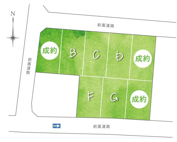 【区画図】 | 高知市高そね/全8区画