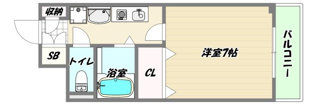 大阪市淀川区野中南１丁目の賃貸マンションの間取り