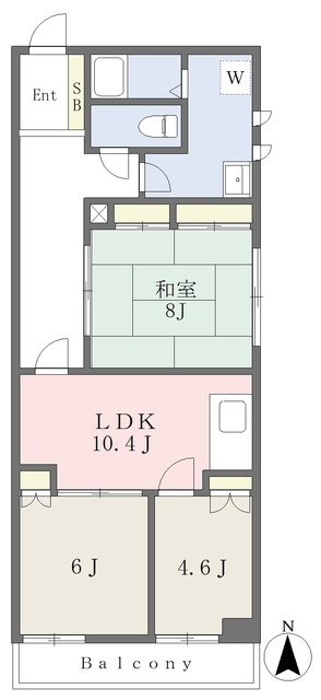 リバーコーポの間取り