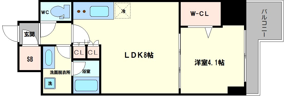 アーバネックス阿波座駅前の間取り