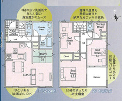 常総市水海道天満町第3　新築戸建　1号棟の間取り