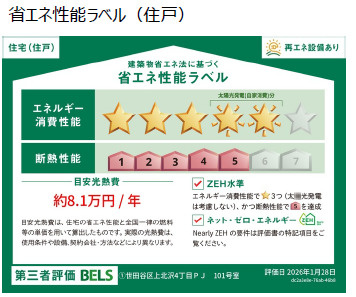 【省エネ性能ラベル】 | セレスティア上北沢