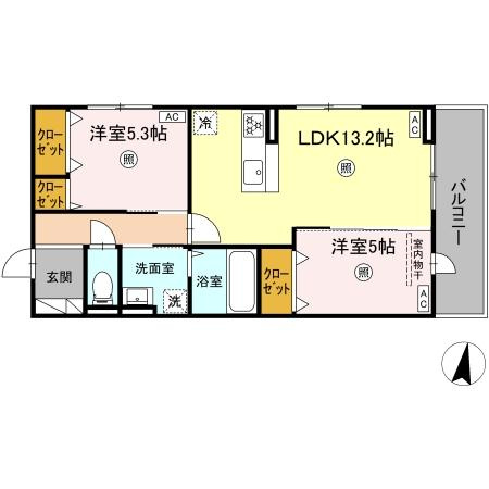 (仮称)D-ROOM水前寺5丁目の間取り
