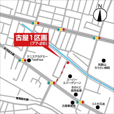 ライフフィールド古屋1区画（77-26）の地図