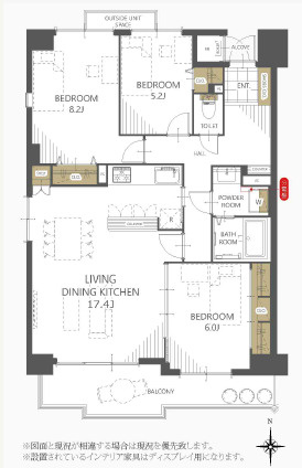 ガーデンコート神戸三田Ｃ棟の間取り|間取り