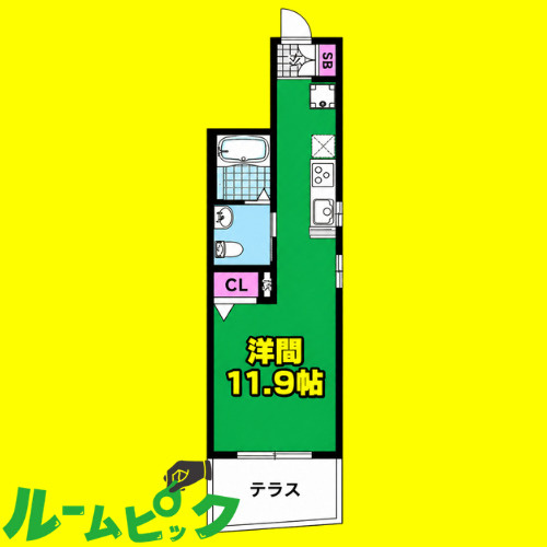エントピアヤダⅡ　名古屋市賃貸　仲介手数料無料の間取り