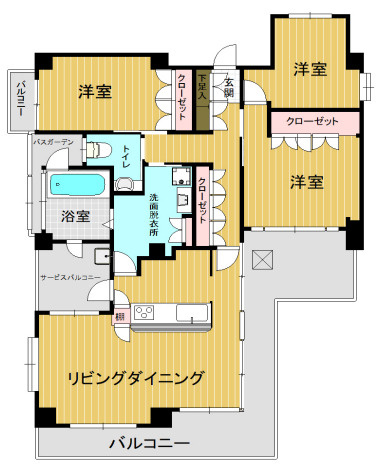 ForYou湊川公園の間取り